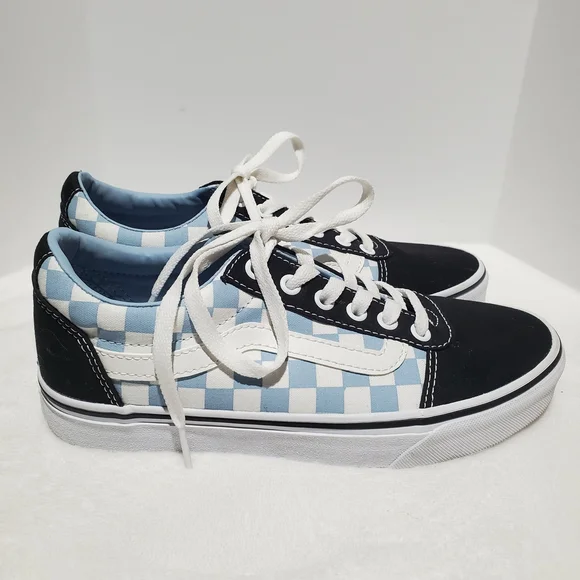 Vans Blue and White Sneakers Classic Style - Picture 1 of 8
